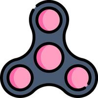A pink and black fidget spinner vector