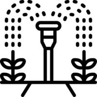 A black and white illustration of a watering can vector