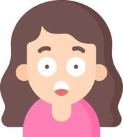 A woman with a shocked expression on her face vector