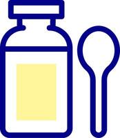 A jar with a spoon and spoon inside vector