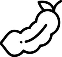 A black and white drawing of a fruit vector
