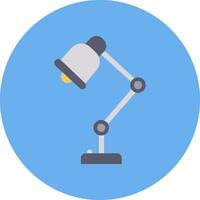 A lamp on a desk in a flat design vector