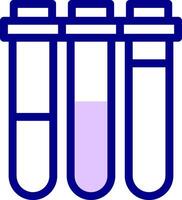 A test tube with purple liquid in it vector