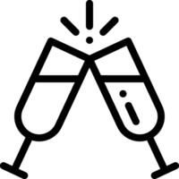 Two glasses of champagne are toasting each other vector