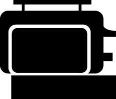 A black and white image of a microwave vector