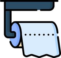 A toilet paper roll is shown in a cartoon style vector