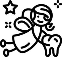 A cartoon tooth fairy holding a tooth vector