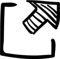 A black and white drawing of a letter l vector