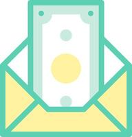 Money envelope icon vector