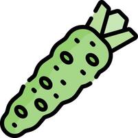 A green vegetable with dots on it vector
