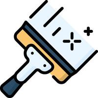 A paint brush with a paint roller on top vector