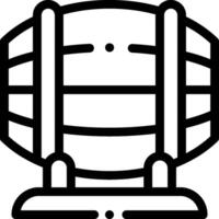 A black and white illustration of a barrel vector