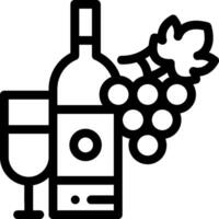 Wine bottle and glass icon vector