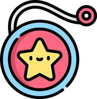 A star in a round ball with a hook on it vector