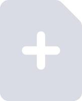 A white plus sign in a gray square vector