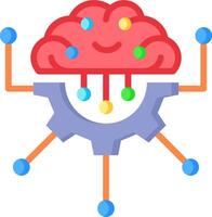 A brain with many dots on it vector