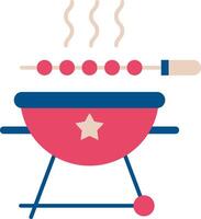 A barbecue grill with a star on it vector