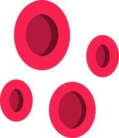 Red blood cells on white background vector