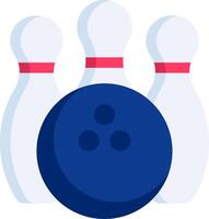Bowling ball and pins on a white background vector