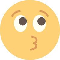 A yellow emoticion with a big smile on its face vector
