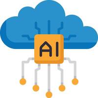 Ai in the cloud vector