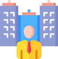 A man in a yellow shirt and tie standing in front of a building vector
