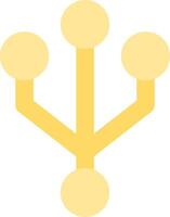 A yellow and white icon of a usb drive vector