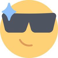 A smiling emoticion with sunglasses on vector