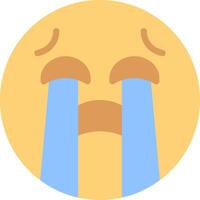 Emoji crying face icon vector