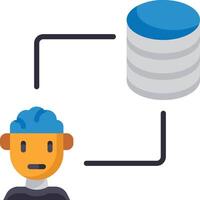 A man wearing a hat and holding a data file vector