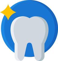 A tooth with a star on it vector