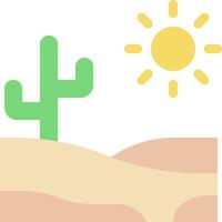 A cactus and sun in the desert vector
