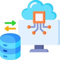 Cloud computing and data storage vector