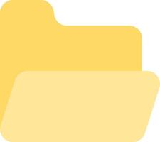 A yellow folder icon on a white background vector