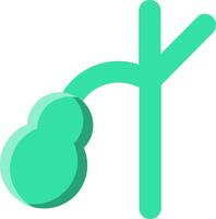 A green apple with a letter k on it vector