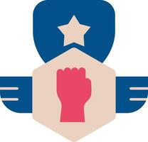 A fist with a star on it vector