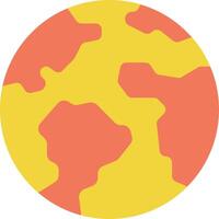 A yellow and orange circle with a pattern vector