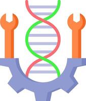 A dna molecule with two wrenches on it vector