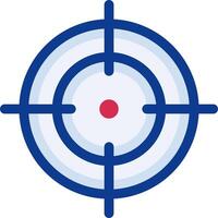A target with a red dot in the center vector
