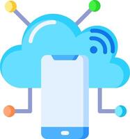 Mobile cloud computing vector