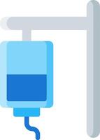 A blue and white iv bag on a white background vector