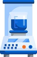 A laboratory machine with a beaker on it vector
