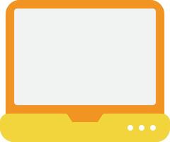 A laptop with a blank screen on a white background vector
