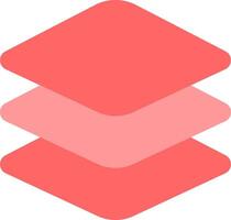 A red and pink stacked cube vector