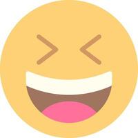 A smiling emoticion with a pink tongue vector