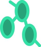 A green pair of glasses with two eyes vector