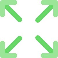 Four green arrows pointing in different directions vector