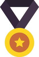 A medal with a star on it vector