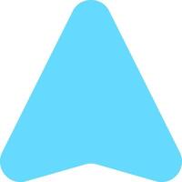 A blue arrow with a white background vector
