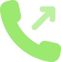 A green phone with an arrow pointing up vector